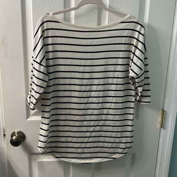Decree Black and White Striped Top - Picture 3 of 4